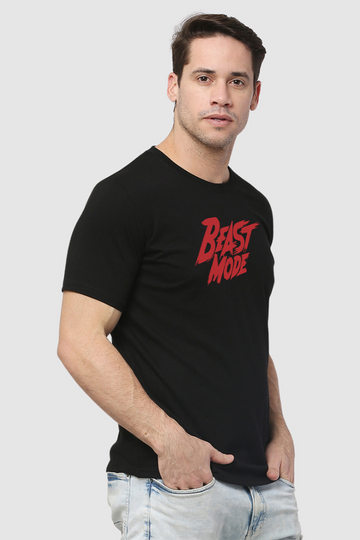 Men's Beast Mode Printed Regular Gym T-Shirt side view