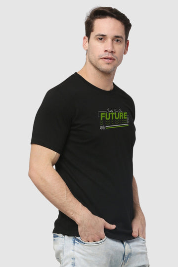 Men's Create Your Own Future Printed Regular Gym T-Shirts Side View