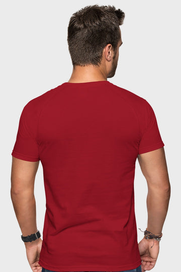 Men's Red No Pain No Gain Regular Gym T-Shirt Back View