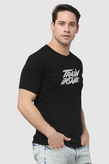 Men's Train Insane Printed Regular Gym T-Shirt Left Side View