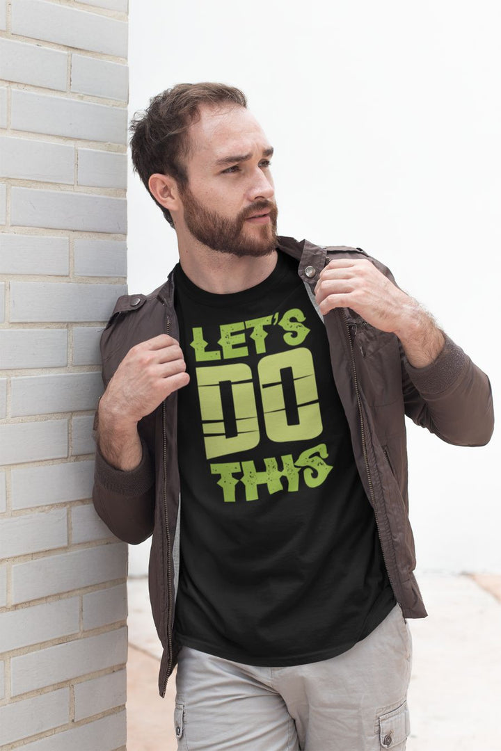 Men's Lets Do This Printed Regular Gym T-Shirt