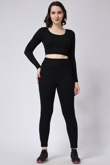 Women's Ribbed Gym Co-Ord Set Slim Fit