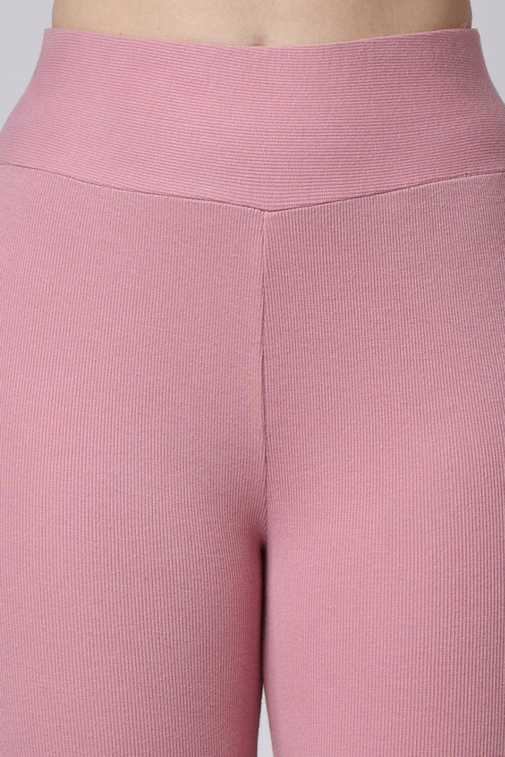 Women's Pink Gym wear Leggings Closeup View